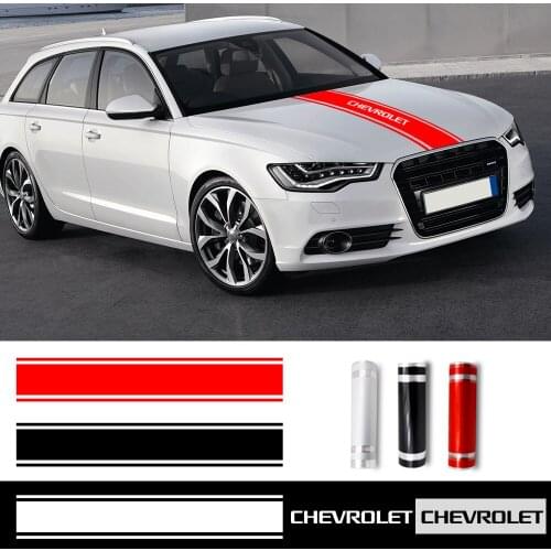 Car Hood Decal Waterproof Scratchproof Engine Cover Sticker Car For Chevrolet Cruze Captiva 2007-2010-2015 Car Accessories