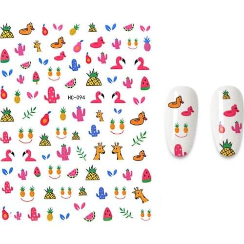 The New Cute Nails Art Manicure Stickers Cartoon Decals Theme Nail Decoration Stickers for Nails