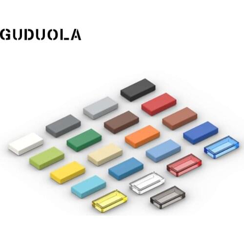 Guduola Tile 1 x 2 with Groove 3069/30070 MOC Building Block Parts for Kid Toys 220pcs/lot