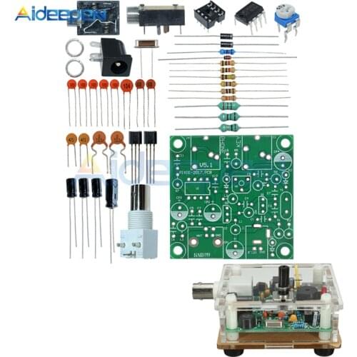 S-PIXIE CW QRP Super Shortwave Radio Transceiver Radio 7.023khz DIY Kits With Transparent Acrylic Case Box Shell