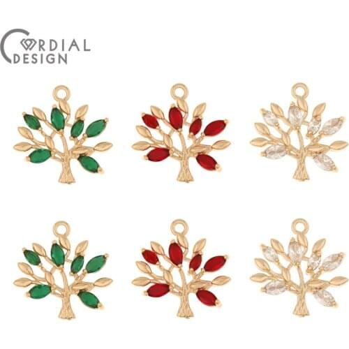 Cordial Design 50Pcs 18*19MM Jewelry Accessories/CZ Charms/Jewelry Findings & Components/Hand Made/DIY Pendant/Earrings Making