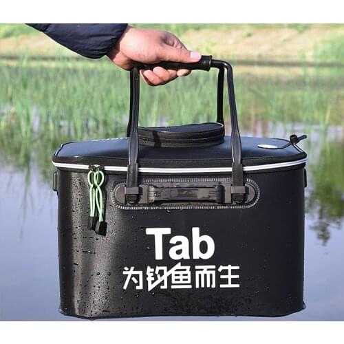 Folding Fishing Bucket Live Fish Bag Thicken Wear-Resistant EVA Outdoor Sports Fishing Tackle Boxes Pesca Equipment Tool X479G