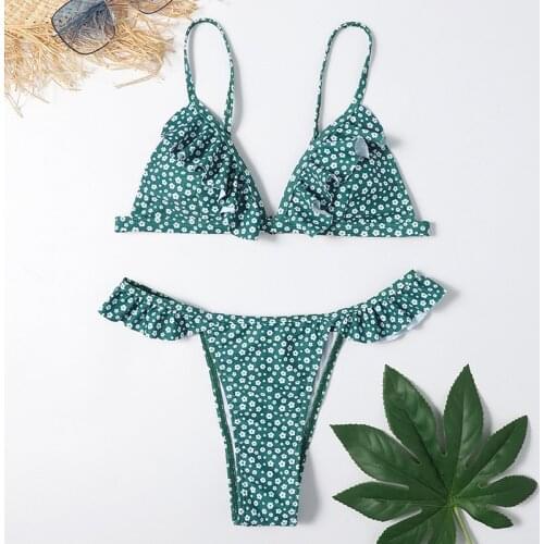 Storyever Swimwear With Ruffles