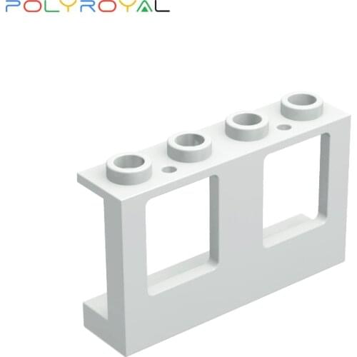 Building Blocks parts 4863 double window frame 1x4x2 10 PCS MOC Compatible With brands toys for children 61345