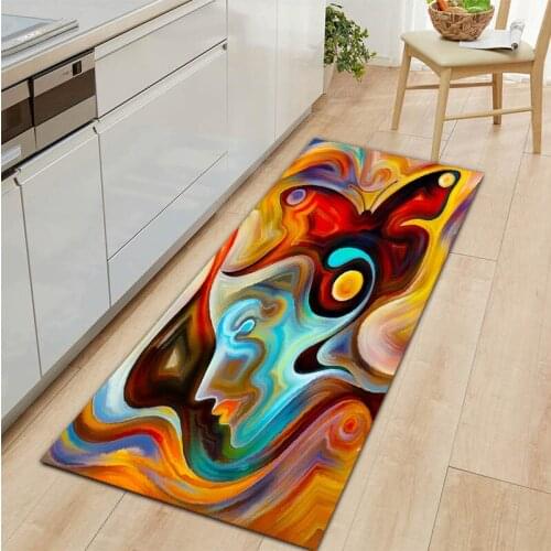 Modern Style Entrance Doormat Washable Home Kitchen Mat Anti-Slip Living Room Bathroom Rug Bedroom Bedside Decorative Carpet