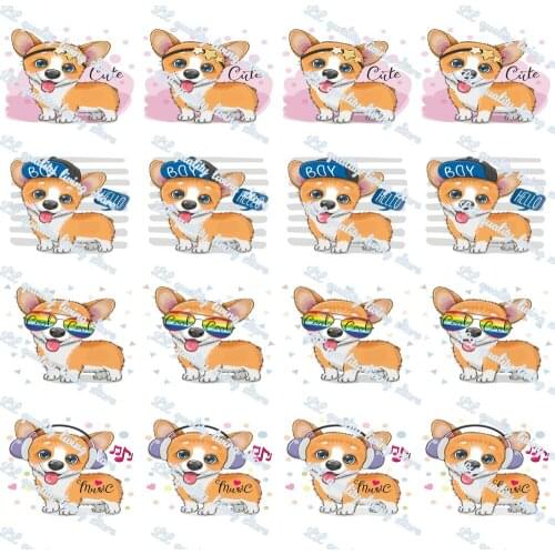 WL Cartoon Cute Pet Dog Print Grosgrain Ribbon Diy Hair Bow Gift Party Wedding Decoration Dog Cat Collar 50 Yards