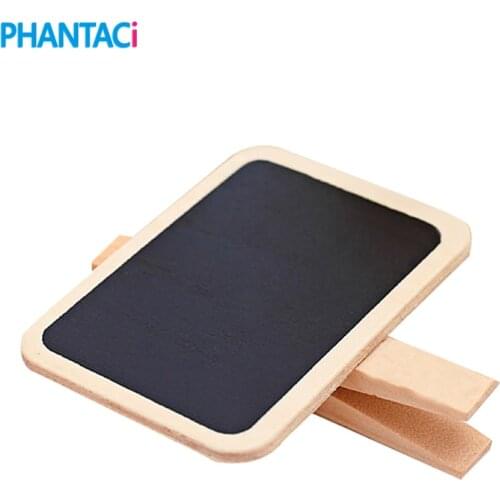 6 pcs/lot Cute Mini Wooden Blackboard Chalkboards Clips Holder for Paper Decoration Kawaii Photo Album Clip Free Shipping
