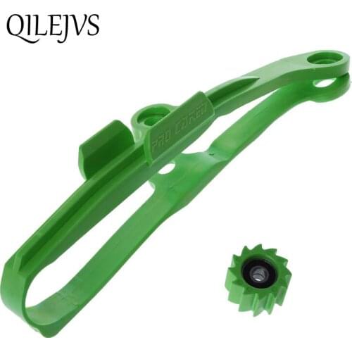 Green Chain Slider Guide Swingarm Roller For KAWASAKI KXF250 KXF450 KX250F KX450F KXF 250 450 Motorcycle 2009-2016