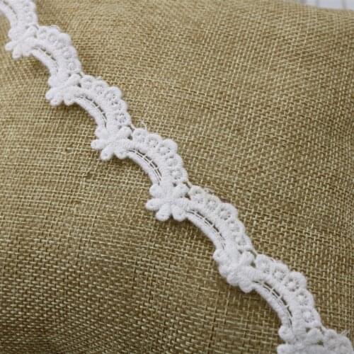 1Yards High Quality Embroidery Lace Fabric Wedding Dress Lace Trim Collar Wide 1.5cm Ribbon Trimmings Sewing Craft crafting VG30