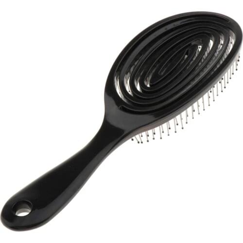 2xDer Comb Hair Brush Styling Comb Scalp Massage Hair Care Black
