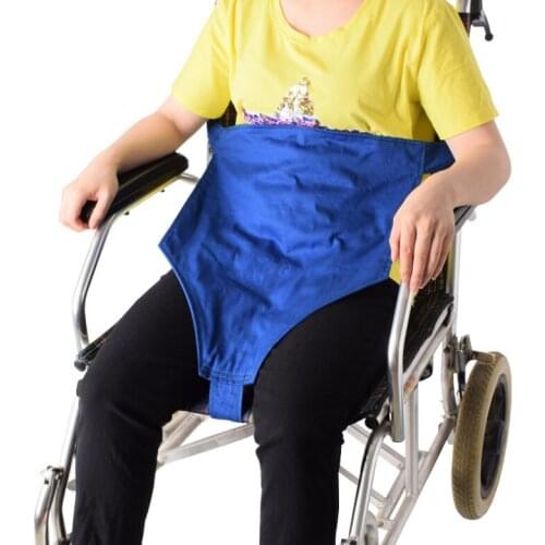 2 Pieces Triangular T-Shaped Cotton Wheelchair Restraint Seat Belt/Tie To Prevent Forward Leaning Anti-Fall Protective Washable