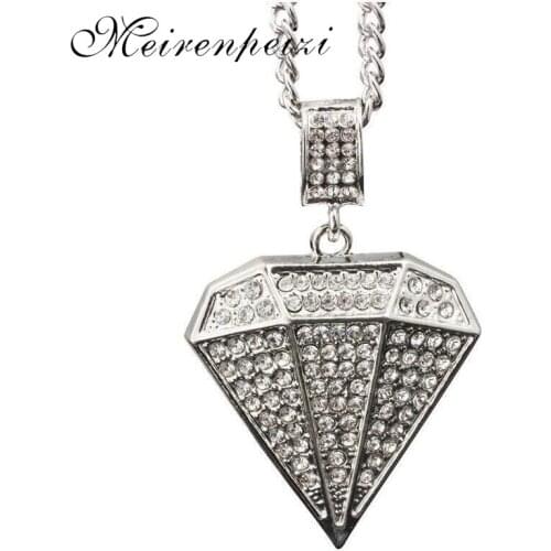 2021 new hot sale jewelry fashion trend hip hop geometric shape mens necklace pendant jewelry boutique