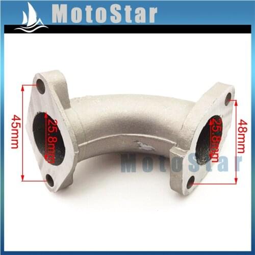 56-2 Manifold Carburetor Intake 25mm Pipe For Chinese 110cc 125cc 140cc Engine CRF 50 SSR KLX Thumpstar Pit Dirt Bike Motorcycle