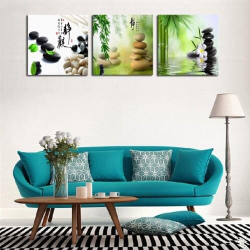 Full round square drill 5D DIY Diamond painting Zen Stone Flower Bamboo pattern diamond embroidery full display mosaic decor