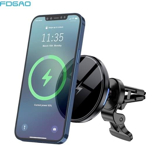 15W Fast Charging Magnetic Wireless Car Charger Mount Stand For iPhone 12 Pro Max For Magsafe Wireless Chargers Car Phone Holder