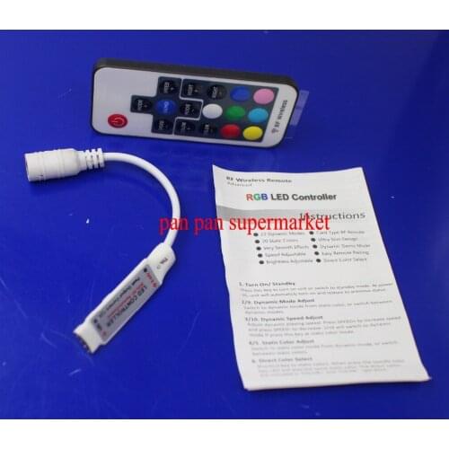 DC5-24V Mini 17 key RF Wireless Remote Control 3528 5050 RGB LED Strip
