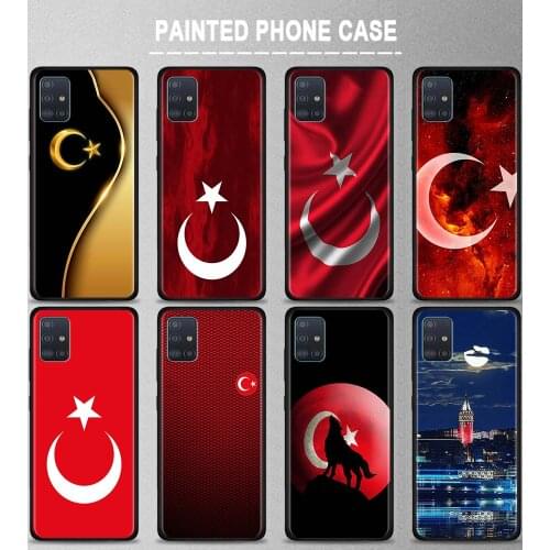 Phone Case For Samsung Galaxy A51 A71 5G A21s A11 A31 A41 A91 A72 A12 A02s Soft Silicon Back coque Matte Bumper turkish flag