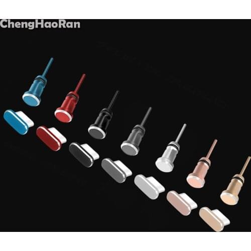 ChengHaoRan Type C Phone Charging Port 3.5mm Earphone Jack USB C Dust Plug For Samsung S10 S9 S8 Note 8 9 Huawei P10 P20 P30 Pro
