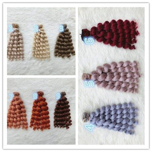 Colorful hair refires bjd hair 20cm*100cm black gold brown khaki grey color short straight wig hair for 1/3 1/4 BJD diy S13-S21