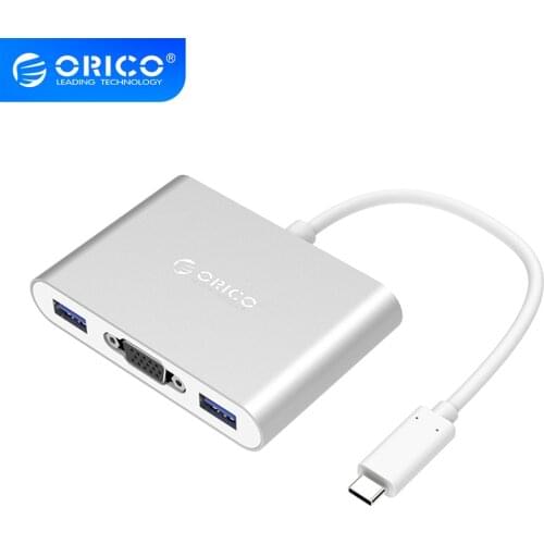 ORICO USB C HUB Type C to VGA Cable 5 in 1 Docking Station Expander PD Power Supply HD Video Converter Computer Accessories
