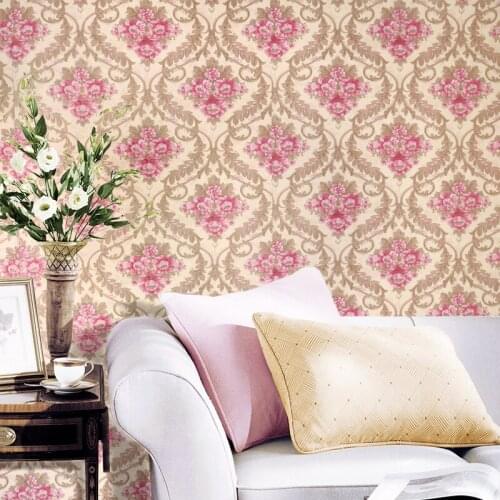 10 meters European warm wall paper bedroom college dormitory room wall paper living room TV background flower wallpaper