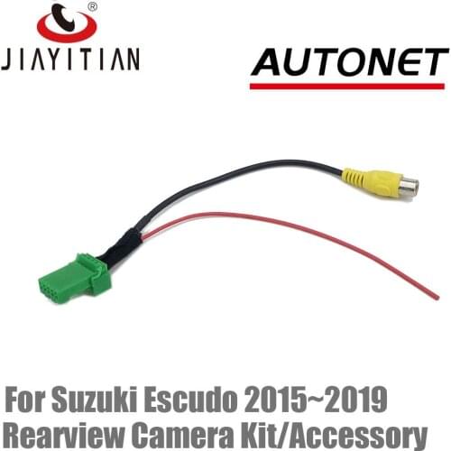 JIAYITIAN RCA Video Plug Adapter Cable For suzuki Escudo 2015 2016 2018 2019 backup Camera Kit with Factory Monitor Head Unit