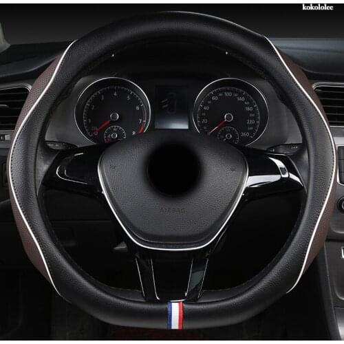 Kokololee Leather Car Steering Wheel Cover For Mitsubishi ASX Outlander Lancer Pajero L200 Mirage Triton Attrage