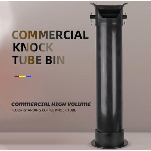 Commercial Knock Box Big Barista Knock Bin Height 85cm, Floor Standing Coffee Grounds Collection Bin Includes barista cloth