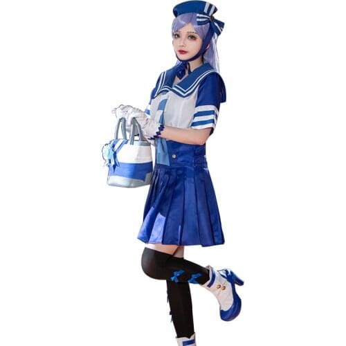 Game Identity V Vera Nair Oceangoing Voyage Day Sailor Uniform Cosplay Costume Carnival Halloween Fancy Party Suit for Adult