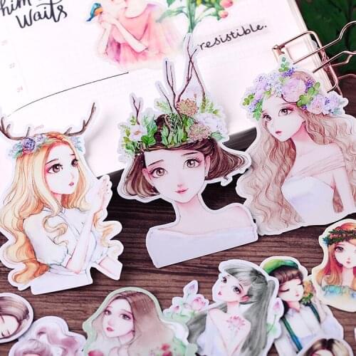 Beautiful girl anime Stickers for waterproof Bike Motorcycle Phone book Travel Luggage toy Funny Sticker