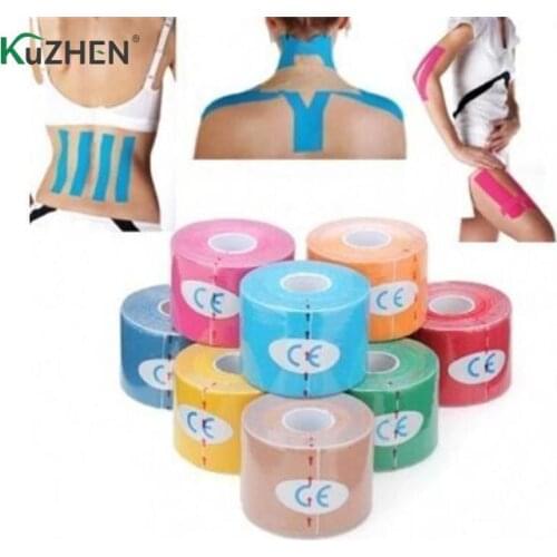 5mx5cm Muscle Tape Sport Care Roll Cotton Elastic Adhesive Injury Supports Lastic Physio Therapeutic Tapes