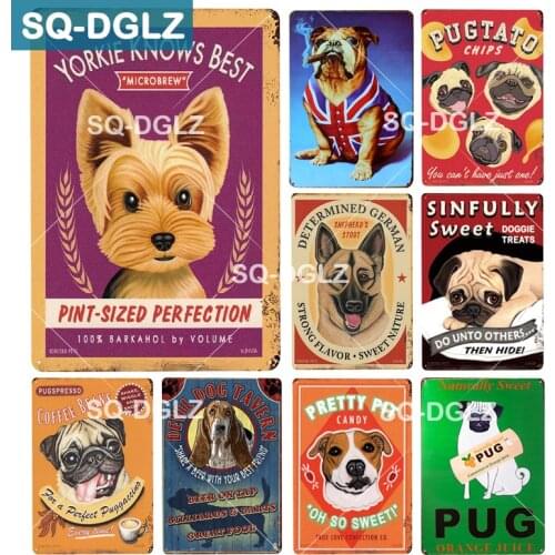 [SQ-DGLZ] Labrador Metal Sign Vintage Tin Signs Retro Plaque Plates Cafe Pub Club Home Wall Decor Metalen Borden