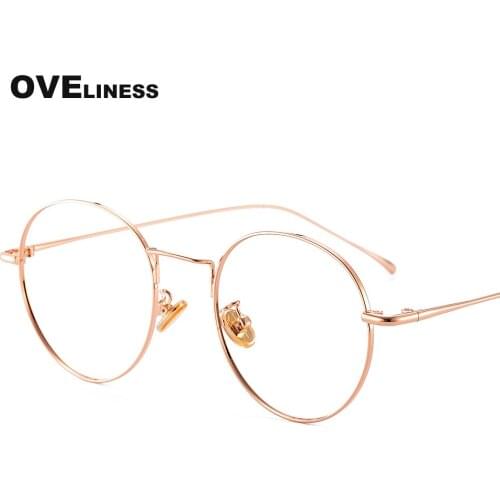 Fashion Retro eyeglasses frames Round Glasses Frame Women Men Optical Myopia Prescription eye glasses Metal Spectacles eyewear