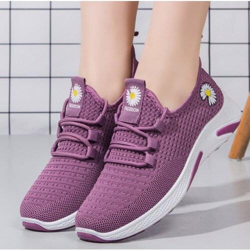 Fashion Women Sneakers 2020 Women Trainers Mesh Breathable Lace-up Ladies Luxury Shoes On Platform Female Designer Sneakers
