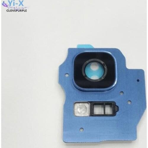 Wholesale Price 50PCS/Lot Back Rear Camera Glass Lens with Frame Holder & Flash Diffuser for Samsung Galaxy S8+ S8 Plus G955