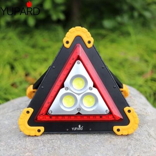 Outdoor Triangle Work Light Multifunctional COB LED Red Warning Light USB Rechargeable Portable Power Bank Car Repair Light