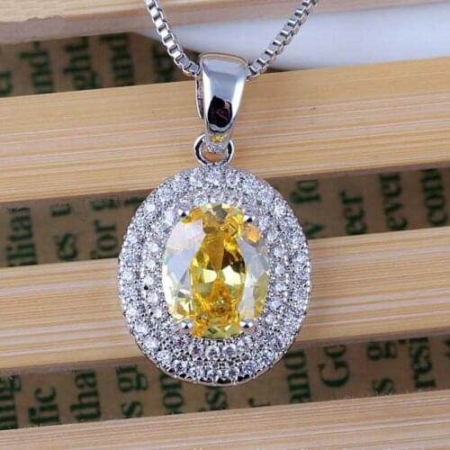 Oval pendant high quality zircon stone mosaic