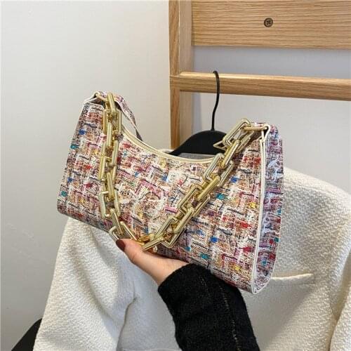 Retro Casual Women Totes Shoulder Bags Fashion Exquisite Shopping Bag Female Leather Solid Color Chain Handbag