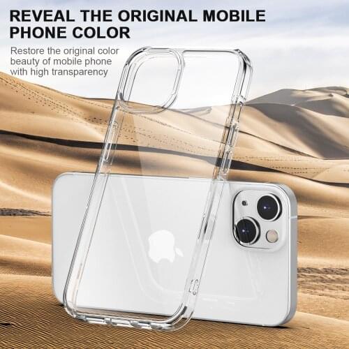 Clear Transparent Hard PC Phone Case For iPhone 13 13 Pro Max mini Case Space Transparent Acrylic Cover Bumper High Hardness
