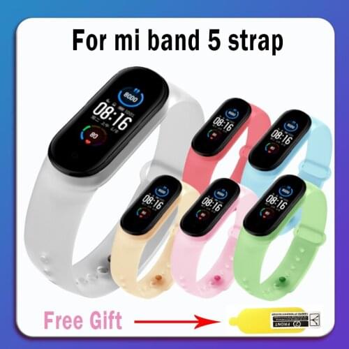 Firebee Transparent Strap For Xiaomi Mi Band 5 Bracelet Replacement Strap For Mi Band 5 Strap Colorful TPU Strap For Mi band 5