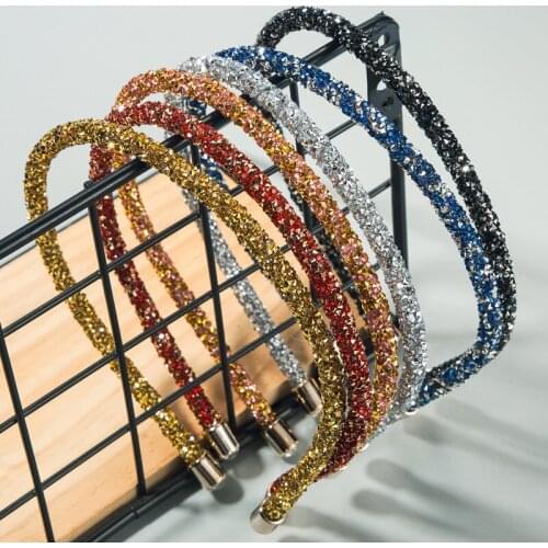 Luxury Full Rhinestone HairBands Diamond Hair Jewelry Accessories for Women Girls Band Face Wash Bow Hearwear Holder Headbands