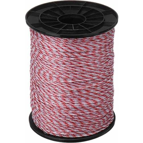 Roll Electric Fence Rope 500M Nylon Electric Livestock Fence Wire Stainless Steel Conductive Rope for Farm Horse Sheep Fencing