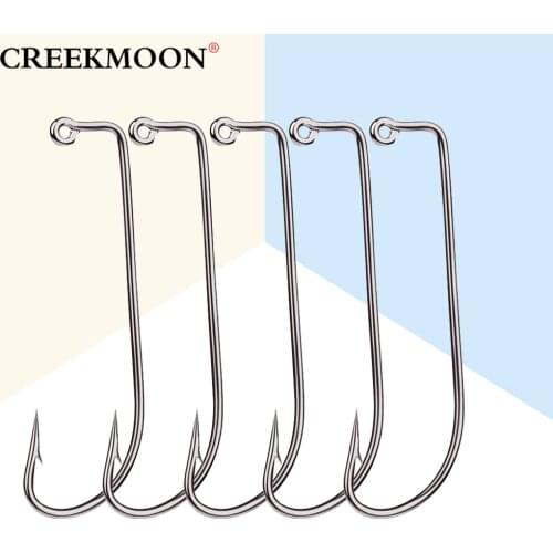 1000pcs/lot Crank Fishing Hooks High Carbon Steel Hook Oshaughnessy JIG Rig Big Hook Size 2/0-5/0# Single Hooks Wide Fishhooks
