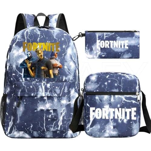 Fashion FORTNITE Children Backpack 3Pcs/Set School Bag For Girls Students Laptop Backbag Teenage Casual Travel Waterproof