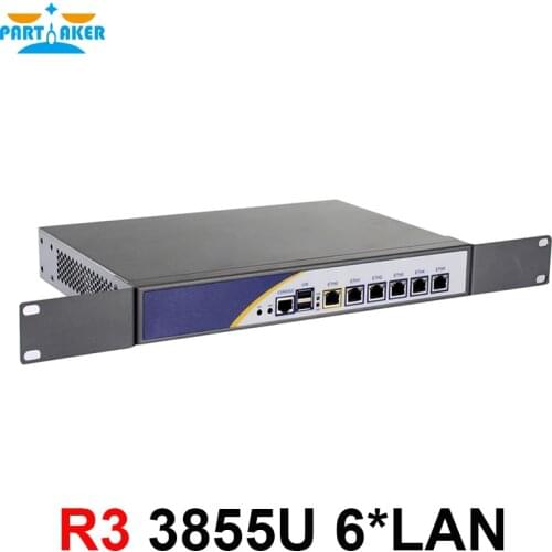 1U Cabinet Firewall Server Network Router with 6*82583v Gigabyte LAN Intel Celeron 3855U 2G RAM 32G SSD