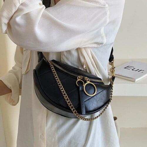Vintage PU Leather Crossbody Bags For Women 2020 Chain Designer Shoulder Messenger Bag Lady Cell Phone Handbags and Purses