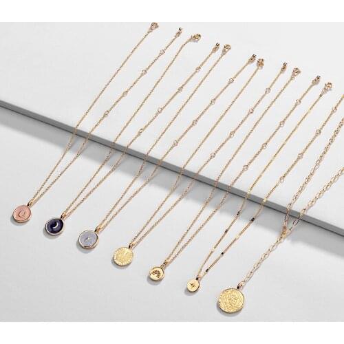 BUDROVKY 2020 Spring Summer Layering Stacked Dainty Chain Delicate Link Chain Pendant Necklaces