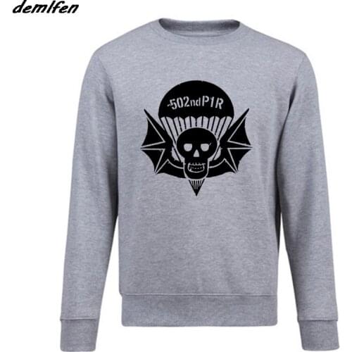 Spring autumn Men Fleece Hoodie Maglietta 502nd Pir D-day Operation Overlord Ww2 Normandy Us Airborne Sweatshirt Cool Coat Tops