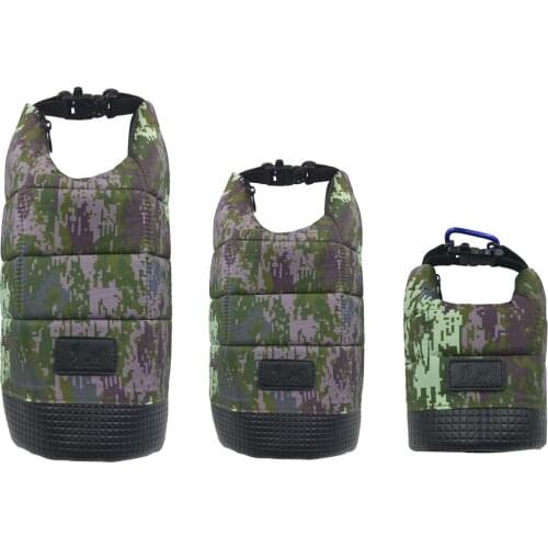 Waterproof Lens Pouch Bag Storage Case Shockproof Portable Sleeve for Canon Nikon Sony Pentax Yongnuo Lenses with Carabiner