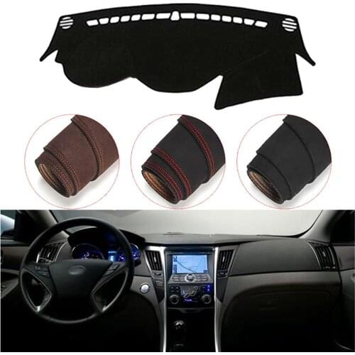 Console Dashboard Suede Mat Protector Sunshield Cover Fit For Hyundai Sonata 2011-2014